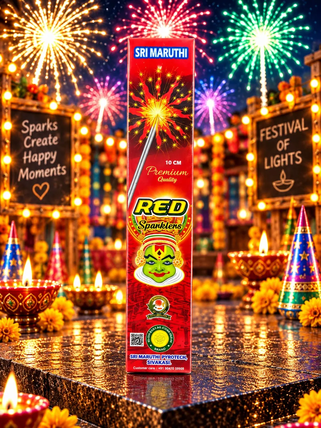 10CM Red Sparklers - AS Pyro Park