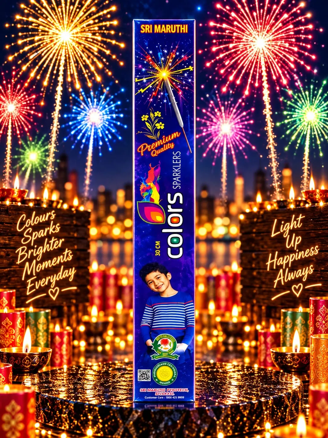 30CM Colour Sparklers - Sparklers | AS Pyro Park Sivakasi