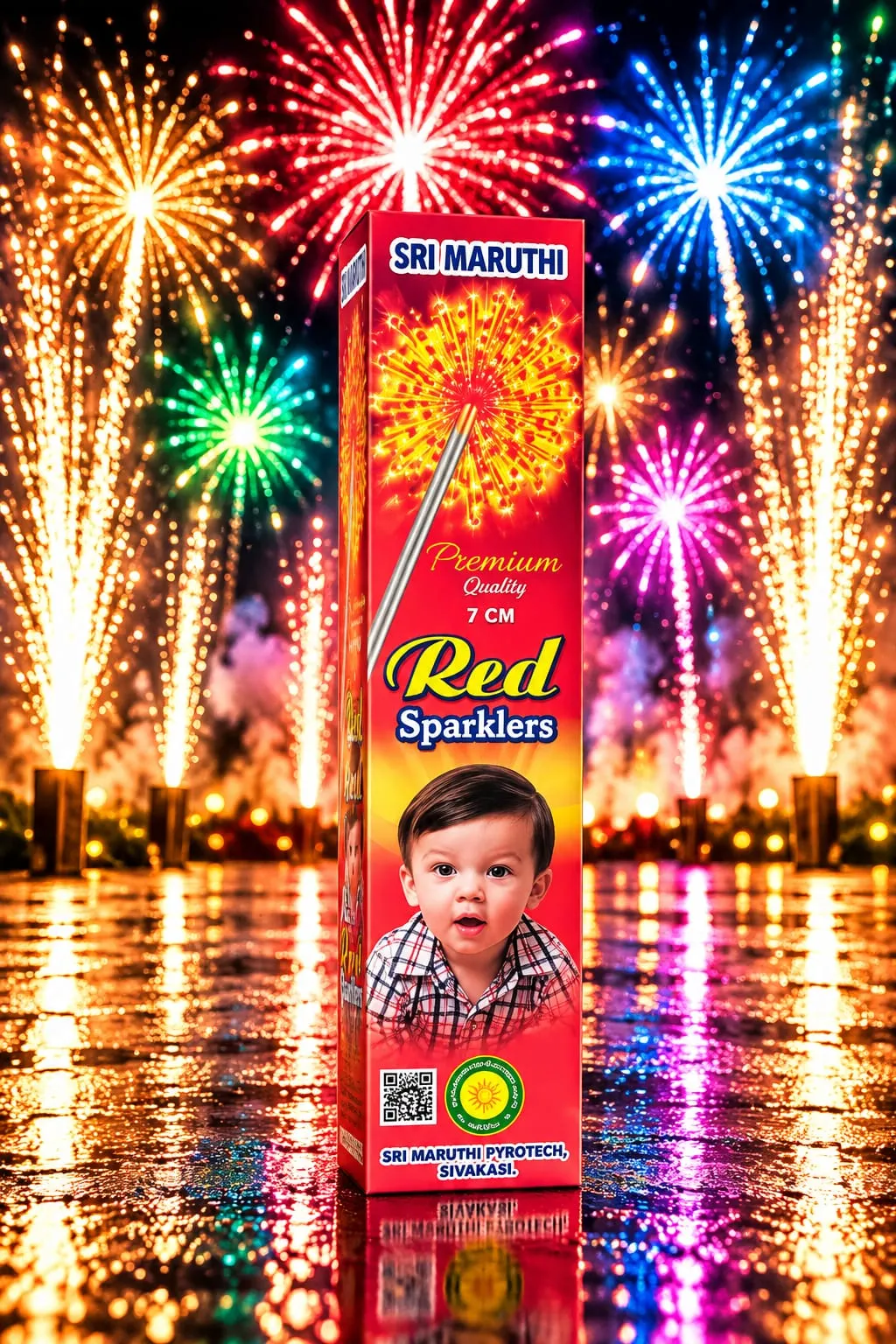 7CM Red Sparklers - AS Pyro Park