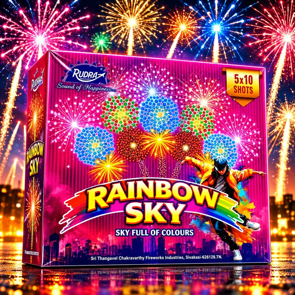 Rainbow Sky (5*10) Multi Colour - AS Pyro Park